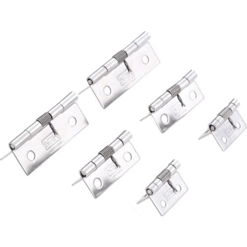 2Pcs Self Closing Spring Door Hinge Automatic Cabinet Cupboard Wardrobe Jewelry Boxes Spring Hinge Stainless Steel 25/38/50mm