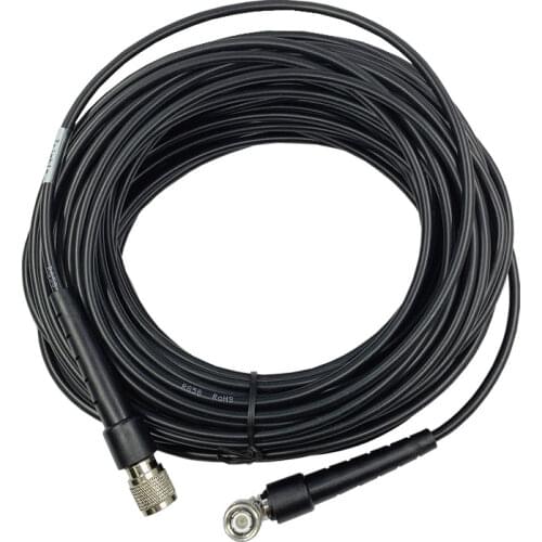 20M 90 Degree TNC to TNC Male Connector Cable for Trimble Antenna Port Black