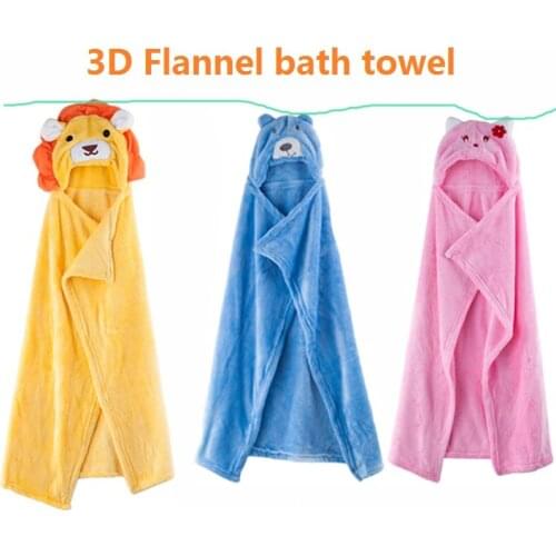 3D Baby Blanket Animal Style Neonatal Hold Flannel Blankets Swaddling For Toddler Infant Envelope For Newborns Hooded Bath Towel