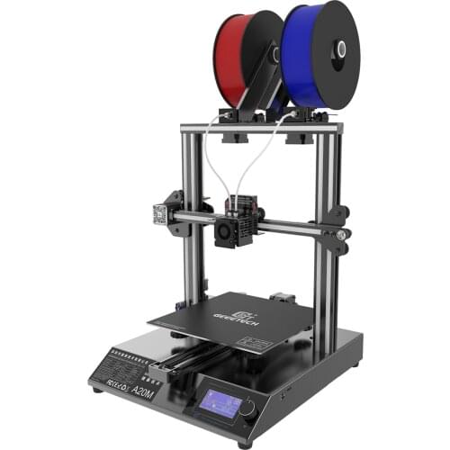 Clearance GEEETECH A20M 3D Printer with Mix-Color Printing, Integrated Building Base & Dual extruder Design, Filament Detector