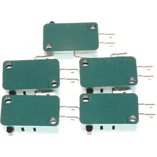 5Pieces New Normally Open Close Limit Switch KW7-0 15A 16A Micro Switch