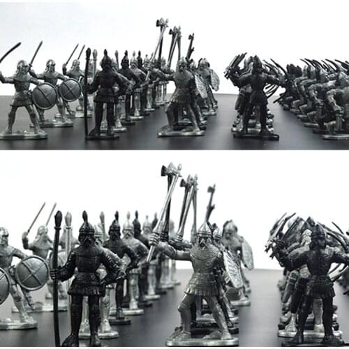 60Pcs/Set Middle Ages Military Soldier Toys Mini Classic Soldier Weapons for Model Sandbox Figures Toys for Children Gifts