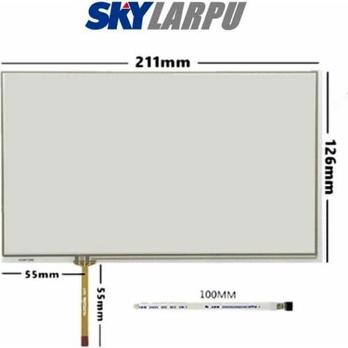 9"Inch 4 Wire Resistive Touch Screen Panel For HSD090IDW1 AT090TN10 AT090TN12 211mm*126mm With USB Controller Kit