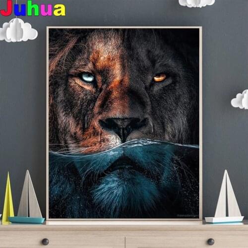 Wild Lion 5D DIY Diamond Painting Full Drill animal Diamond Embroidery Mosaic diamond stitch home decor drop shipping