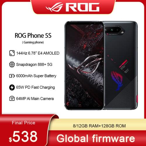 Global ROM New ASUS ROG Phone 3 512GB 12GB RAM SD865+ 6000mAh Battery 144Hz AMOLED FHD 64MP Triple Cameras ROG3 5G Game Phone
