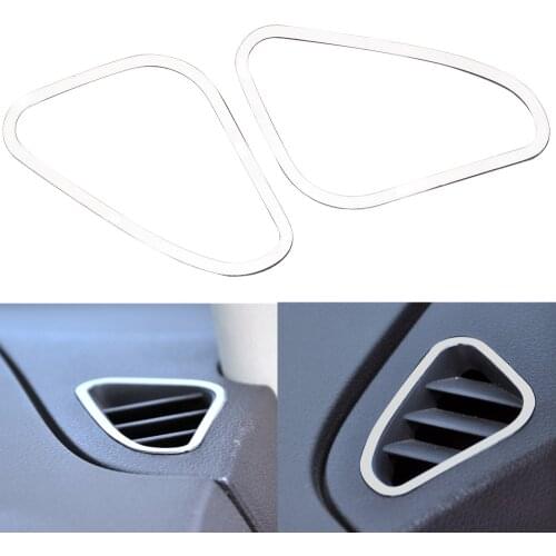 Auto Air Conditioning Vent Trim Sticker 1Pair For Ford Focus 2 MK2 2005 2006 2007 2008 2009 2010 2012 2013 Decorative frame