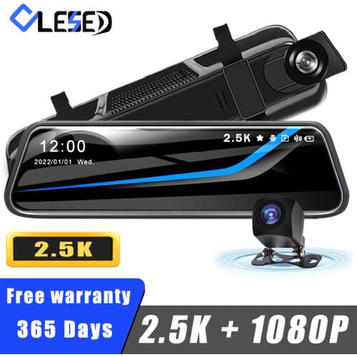 OLESED T95S 10"IPS Screen Car Dvr Mirror Dash Camera Dash Cam Dual Lens Car Camera Full Hd Drive Recorder Stream RearView Mirror