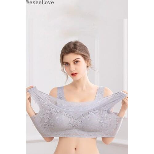 WeseeLove New M~7XL Sexy Lace Push Up Bras For Women Lingerie Wirefree Bralette Sports Brassiere Female Underwear бюстгалтер