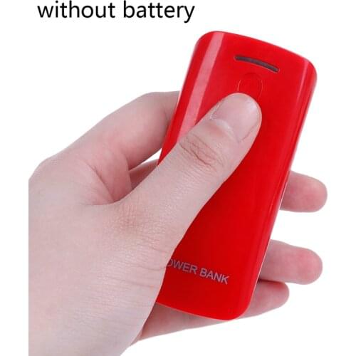 DIY Power Bank Case 2x 18650 Battery Charger External Box With LED Flashlight 7 Colors