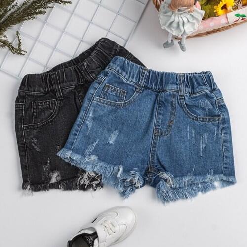 Children Pants Girls Denim Shorts Summer Kids Baby Scraped Hole Hot Pants Girls Casual Jeans Fashion Pants Child Shorts