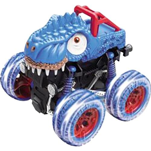 Baby Car Pull Back Car Dino Toy with Big Tire Four-Wheel-Drive Inertial Sport Utility Vehicle Childrens Animal Model Toys Car