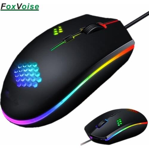 Gaming Mouse Ergonomic RGB USB Wired Optical Mause LED Cable Kit Gamer Mouse For Laptop PC Computer Desktop E-Sports PS4 Xbox CF