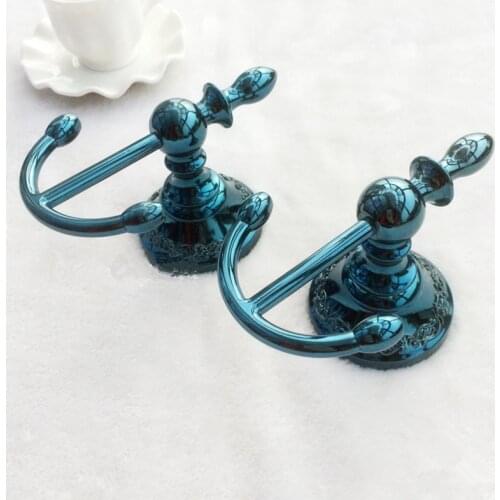 European 1Pair 5 Color Anchor Curtain Hooks Clothes Pothook Wall Tieback Hanger Coat Hat Hook Curtain Accessories Home Decor