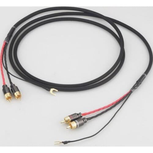 Hi End Audio RCA Cable of Independent Shielded Signal Line Of LP Vinyl Record Player Amplifier Chassis Gold Plated Connector
