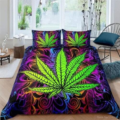 Beautiful Maple Leaf Leaves 3D Print Bedding Set Soft Comforter Cover with Pillowcase Duvet Cover Set Twin Full Queen King Size
