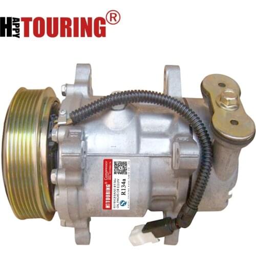 For 1998-2005 Peugeot 206 1.4 1.6 AC Compressor Pump Air Con Compressor SD6V12 1412F 1412 9611111780 9628239480 6453CN 6453EH