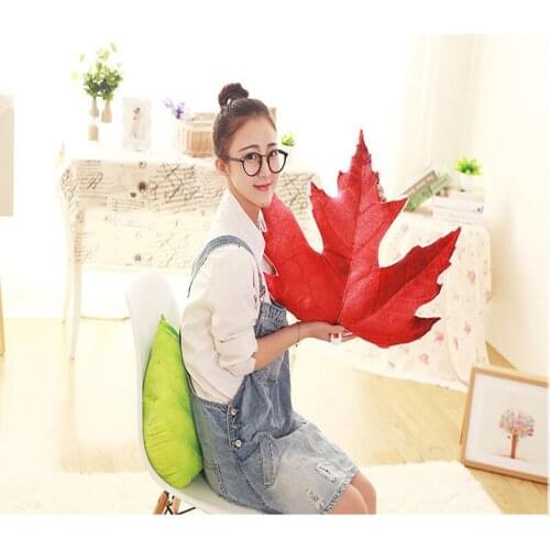 Creative Plush Leaf Pillow Plush Toy Home Office Sofa Cushion Cushion Girl Valentines Day Birthday Gift Christmas Gift