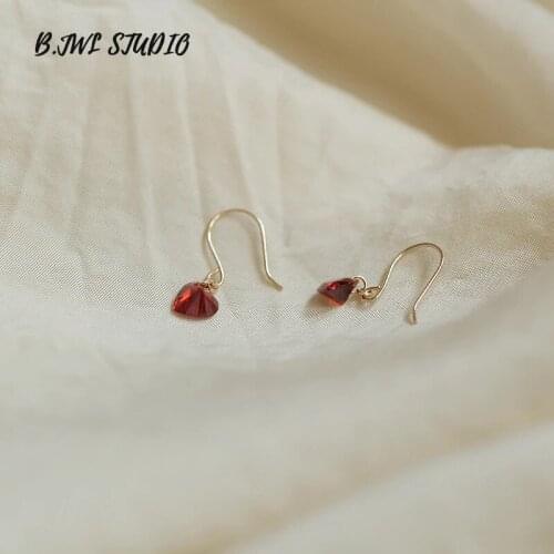 LUKENI Ladies Zircon Earrings Boutique 9K Gold Material Zircon Earrings Exquisite Ladies Earrings Simple Style 2020 New