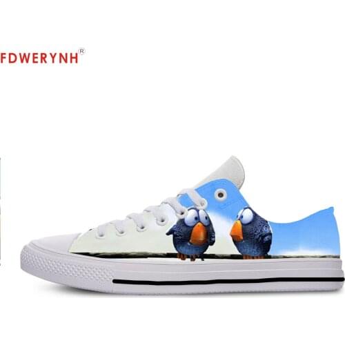 Mens Casual Shoes Cartoon Cute Funny For The Birds Lace-Up Canvas Strap Ladies Casual Man Shoes Comfortable