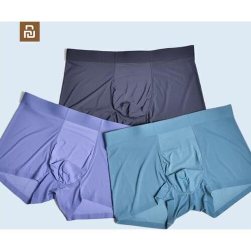 Xiaomi youpin underwear mens ice silk underwear seamless summer ice breathable boxer briefs sexy youth transparent pants
