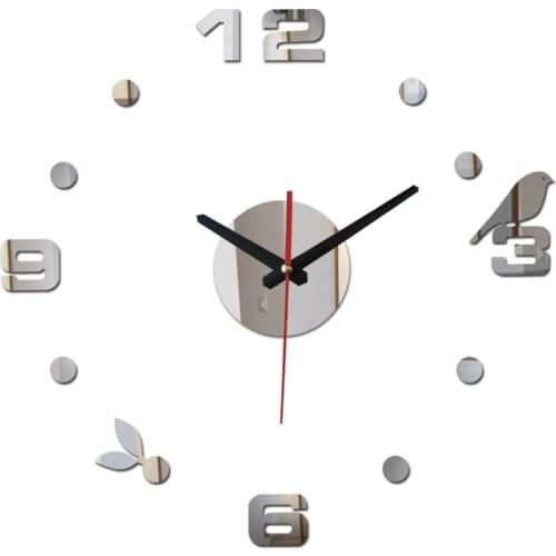 2019 new acrylic clock home decoration quartz watch wall clocks mirror living room safe modern design large digital sticker