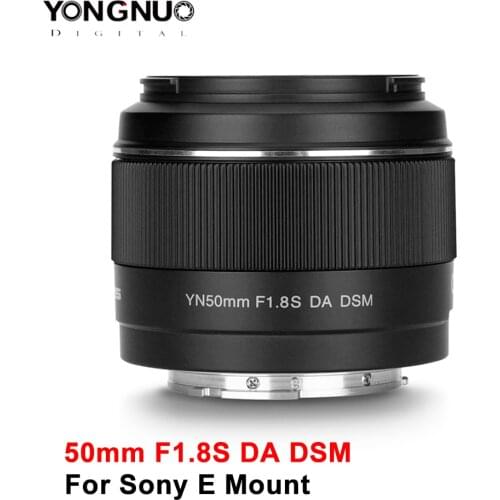 Yongnuo 50mm F1.8 F1.8S DA DSM Lens Auto Foucs for Sony E Mount Camera APS-C A6300 A6400 A6500 AF Lens