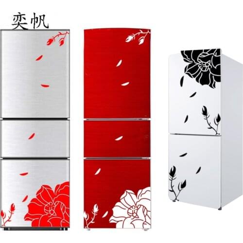 One Set High Quality Magnolia Flower Refrigerator Sticker Home Decoration Elegant Magnolia Floral Wall Sticker Art Mural