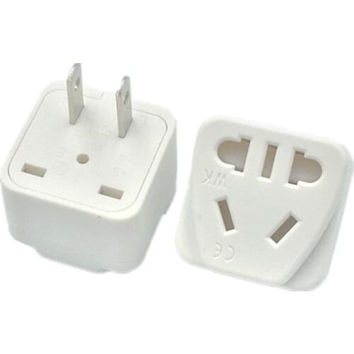 CN/AU/EU to USA 2-pin Travel Plug Adapter Convert Europe Australia to American Socket Round to Flat Pin