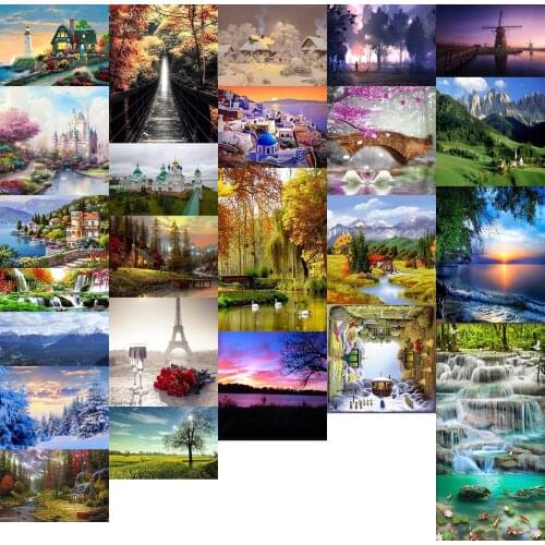 Landscape Lighthouse Hut cross stitch kit people 18ct 14ct 11ct count print canvas stitches embroidery DIY handmade needlework