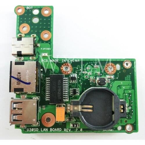 U30SD LAN BOARD REV2.0 for ASUS U30S U30SD USB Boaed Ethernet Board Power Board Laptop motherboard 60-N3ZLA1000-C01
