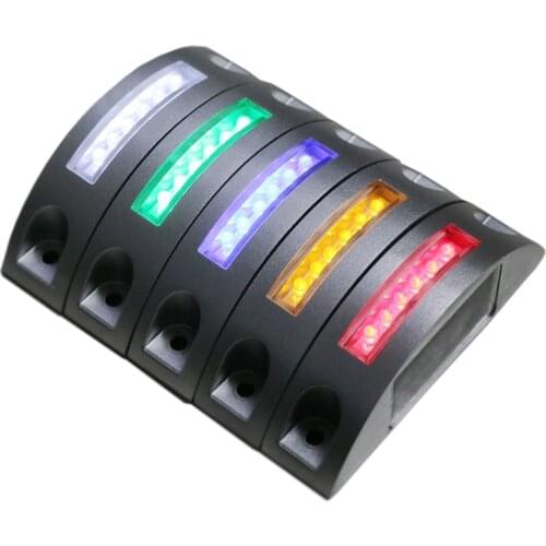 Half moon Waterproof LED Solar Powered Road Stud Light for decks, docks, boats, driveways, stairways, pavements