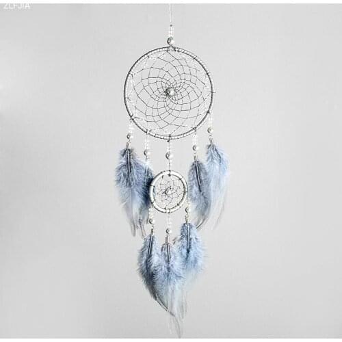 Simple Dream Catcher Looking Up At The Starlit Sky Indian Feather Dreamcatcher Hanging Accessories Nice Literary Gift