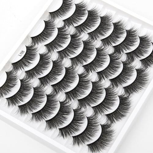 3/5/16 Pairs Eyelashes Makeup Soft Fluffy 3D Mink False Eyelashes Thick HandMade Lashes Volume Fluffy Lashes Faux Cils