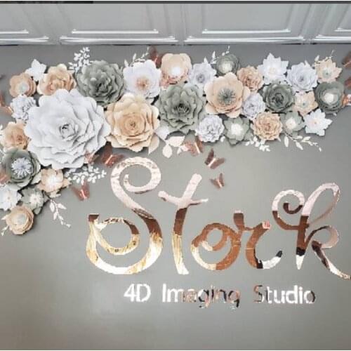 Wall Decoration Giant Paper Flowers Rose DIY Backdrops Wedding & Event Decor Baby Nursery Shower Paper Craft Flowers