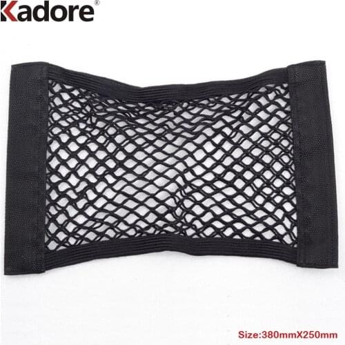38cm x 25cm Universal Car Seat Back Storage Bag String Elastic Nylon Cargo Trunk Organizer Luggage Net Holder Auto Accessories