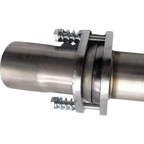 3" OD ID Stainless Steel Exhaust Spherical Joint Spring Flange 2 Bolts