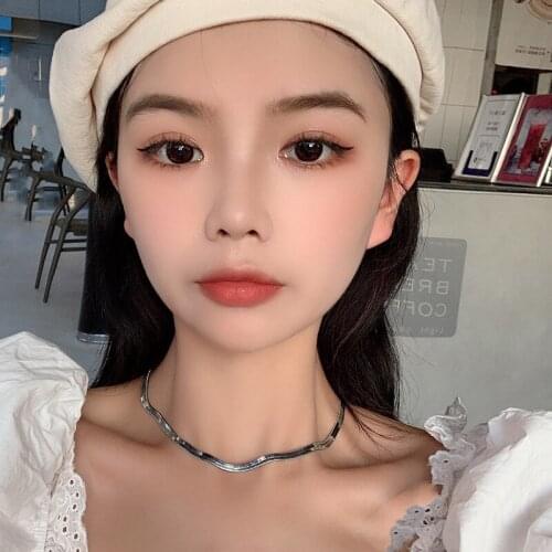 Summer Girl Clavicle Blade Statement Women Female Silver Color Choker Necklace Chain Minimalist Night Club Party Jewelry Gift