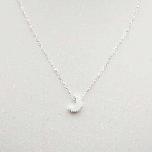 12Pcs/lot Fashion Crecent Moon Pendant Necklace for Women Tiny Crescent Necklace Wholesale