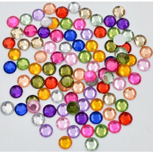 2000pcs Acrylic Mix 5mm Round Flatback Rhinestone Child Scrapbooks Wedding DIY F480