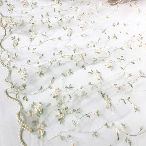 2mX1.3m Color Woven 3D Embroidery Soft Net Embroidery Lace Dress Clothing Home Tablecloth Fabric Lace Accessory