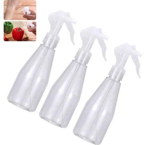 3pcs 200ml Transparent Plastic Spray Bottle Hairdressing Salon Barber Hair Water Sprayer Makeup Moisture Spray Bottles