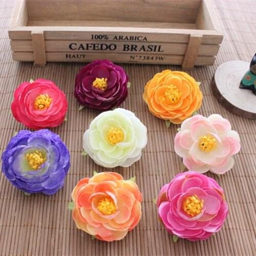 5CM Artificial Rose Bud Silk Tea Roses Satin Flowers Rose Heads DIY Wedding Accessories For Shoe,Home Decor Flowers