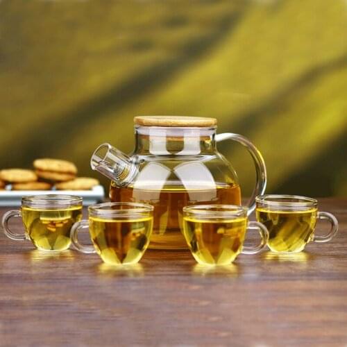 5in1 PINDEFANG 1000ml Summer Iced Water Jug Giftset Heat-resistant Glass Drinkware Health Life House Decoration Jugs Jar Teaware