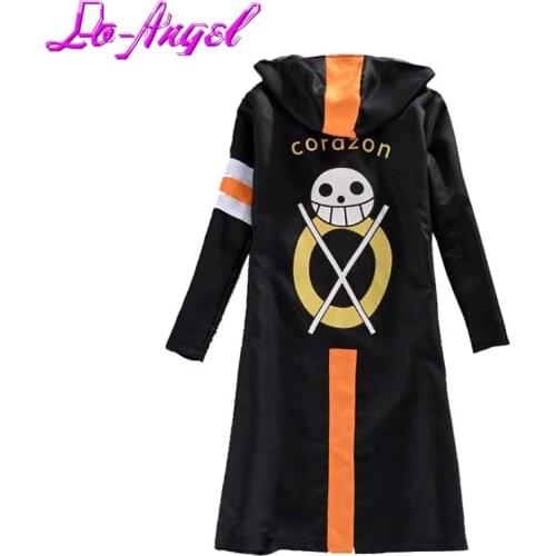 Anime One Piece 3rd Generation Trafalgar Law Cosplay Costume For Halloween Party Cloak