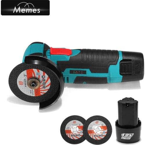 12V Mini Brushless Angle Grinder Cordless Electric Polishing Grinding Machine Rechargeable 19500RPM Cutting Power Tools for home