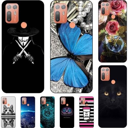 Phone Case For HTC Desire 20 Plus 20+ 6.5" Soft TPU Relief Silicone Case Animal Cat Cover Coque
