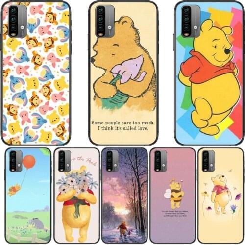 Yellow Winnie Bear Phone Case For XiaoMi Redmi 11 lite 9C 8A 7A Pro 10T 5G Cover Mi 10 Ultra Poco M3 X3 NFC 8 SE cover