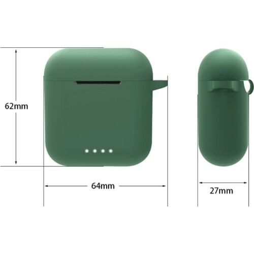 Case Compatible with TOZO T6 Shockproof Wireless Earphone Silicone Sleeve Impact-resistant Anti-dust Washable Cover