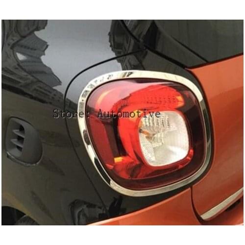 For Mercedes-Benz Smart Fortwo / Forfour 2015 2016 2017 ABS Exterior Rear Tail Lamp Light Cover Protector Trim