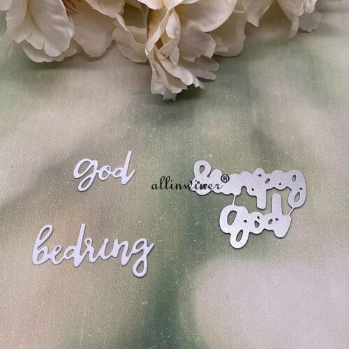 God bedring letters Metal Cutting Dies Stencils Die Cut for DIY Scrapbooking Album Paper Card Embossing